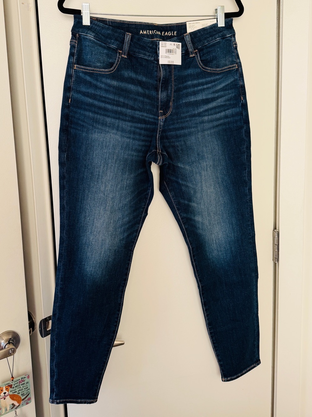 NWT American Eagle Outfitters “Dark Waves” Blue Curvy Jeggings - Size 12